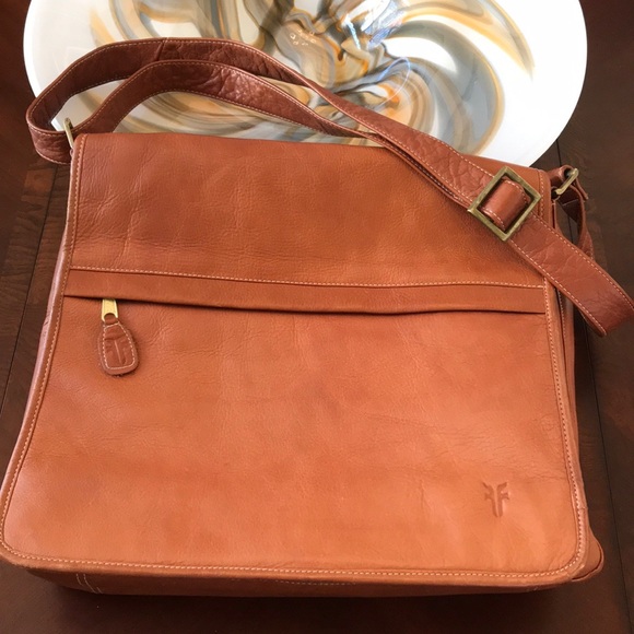frye leather messenger bag